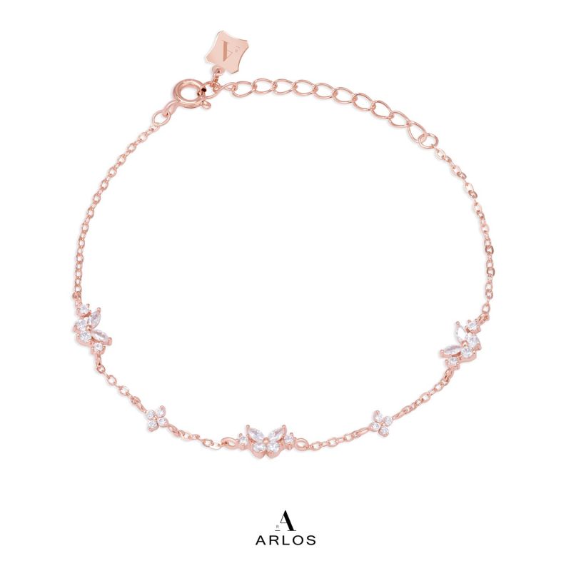 L'amour Butterfly Blossom Bracelet (Rose Gold)