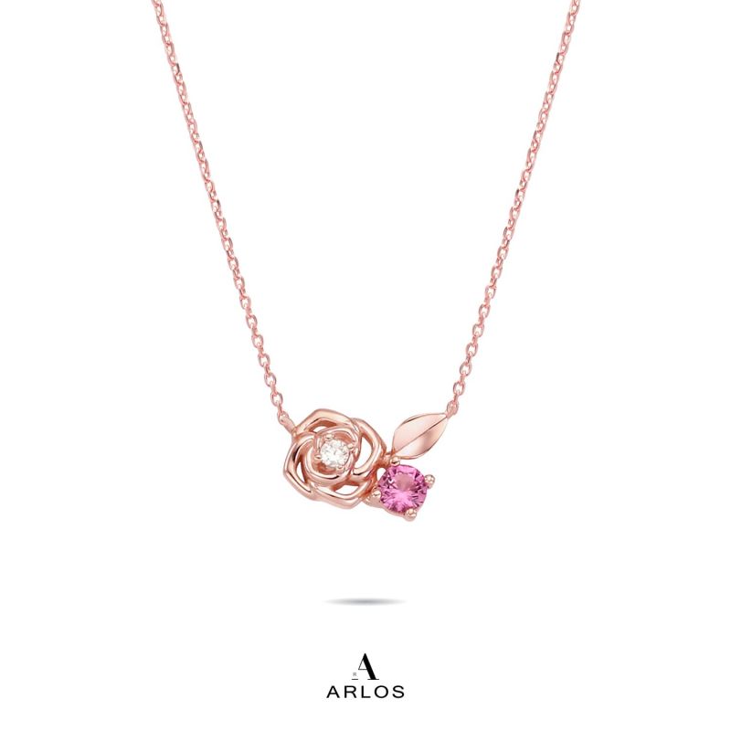 L'amour Blooming Rose Necklace (Rose Gold)