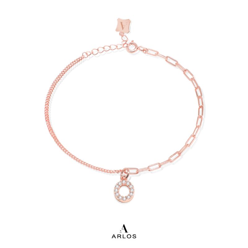 Trésor Initial [ O ] Bracelet (Rose Gold)