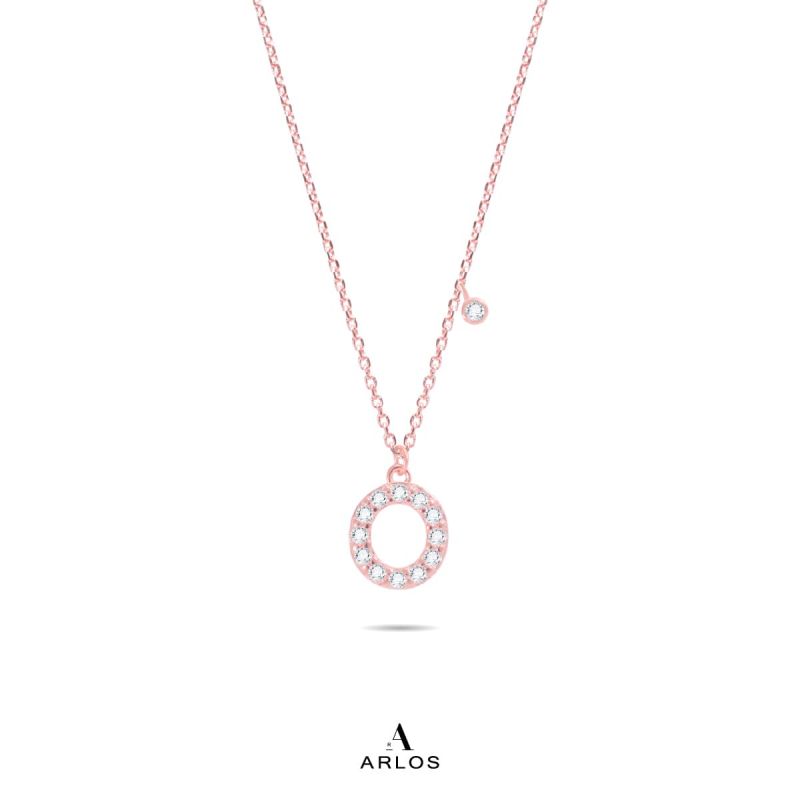 Trésor Initial [ O ] Necklace (Rose Gold)