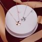 L'amour Spring Clover Necklace (Rose Gold)