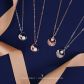 L'amour Moon Star Pearl Necklace (Rose Gold)