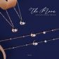 L'amour Moon Star Pearl Necklace (Rose Gold)