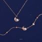 L'amour Moon Star Pearl Bracelet (Rose Gold)