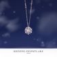 Winter Snowflake Dancing Stone Necklace (Silver)