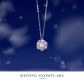 Winter Snowflake Dancing Stone Necklace (Silver)