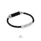 Obsidian CC Leather Bracelet (Single Strap)