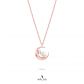 L'amour Moon Star Pearl Necklace (Rose Gold)