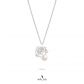 L'amour Rose and Pearl Necklace (Silver)