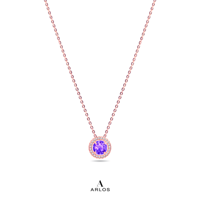 Cavalli Birthstone Necklace - Rosegold