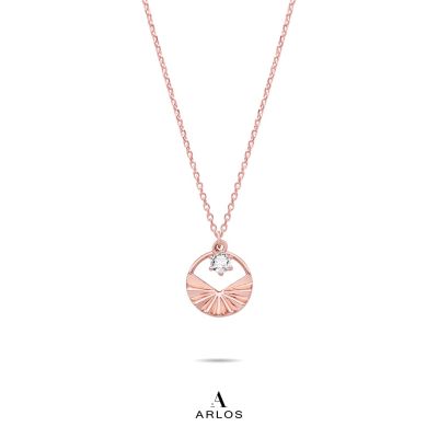 L'amour Shining Star Circle Necklace (Rose Gold)