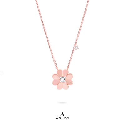 L'amour Spring Clover Necklace (Rose Gold)